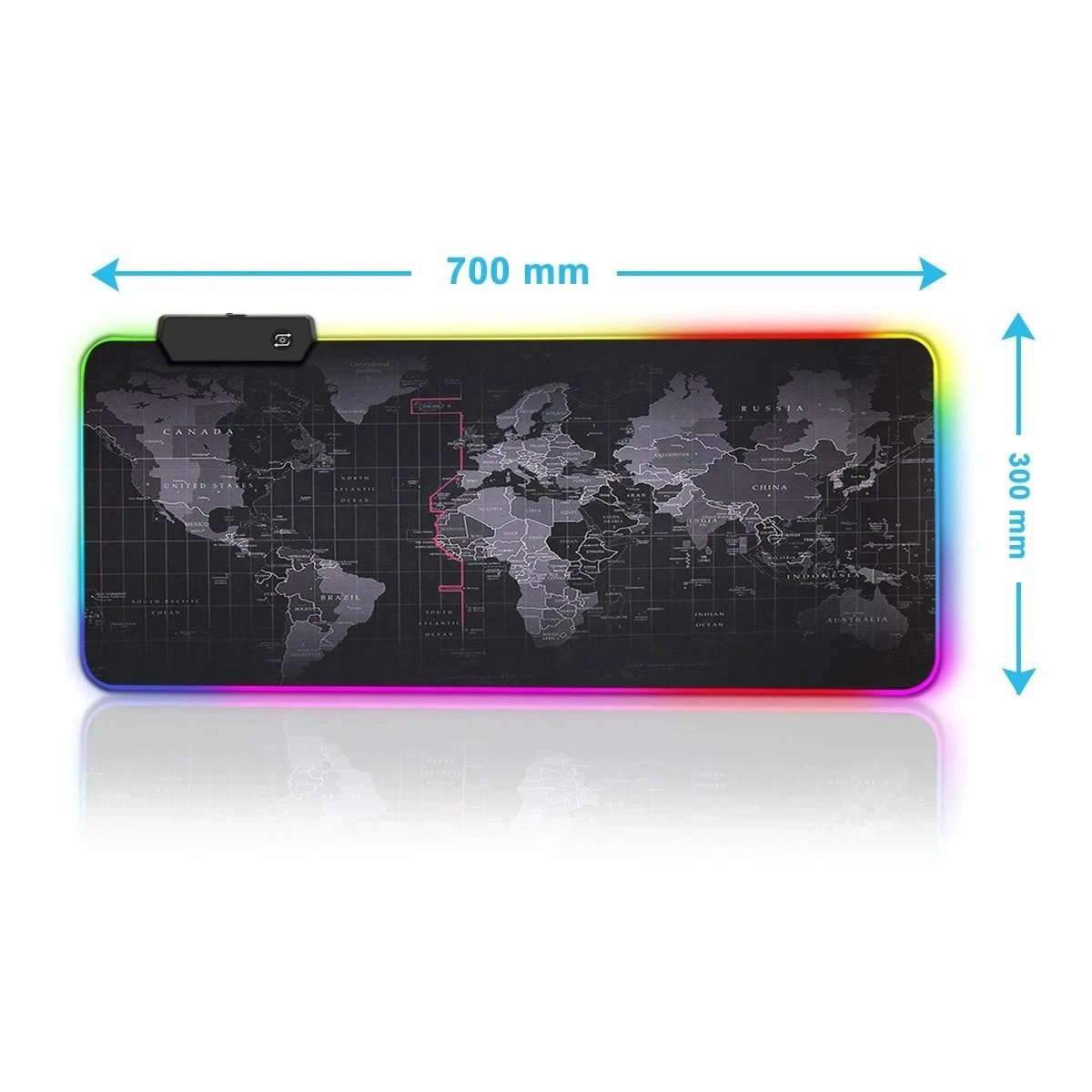 Tapis de Souris RGB XXL Carte du Monde - CrazyWorth