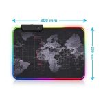 Tapis de Souris RGB XL Carte du Monde - CrazyWorth