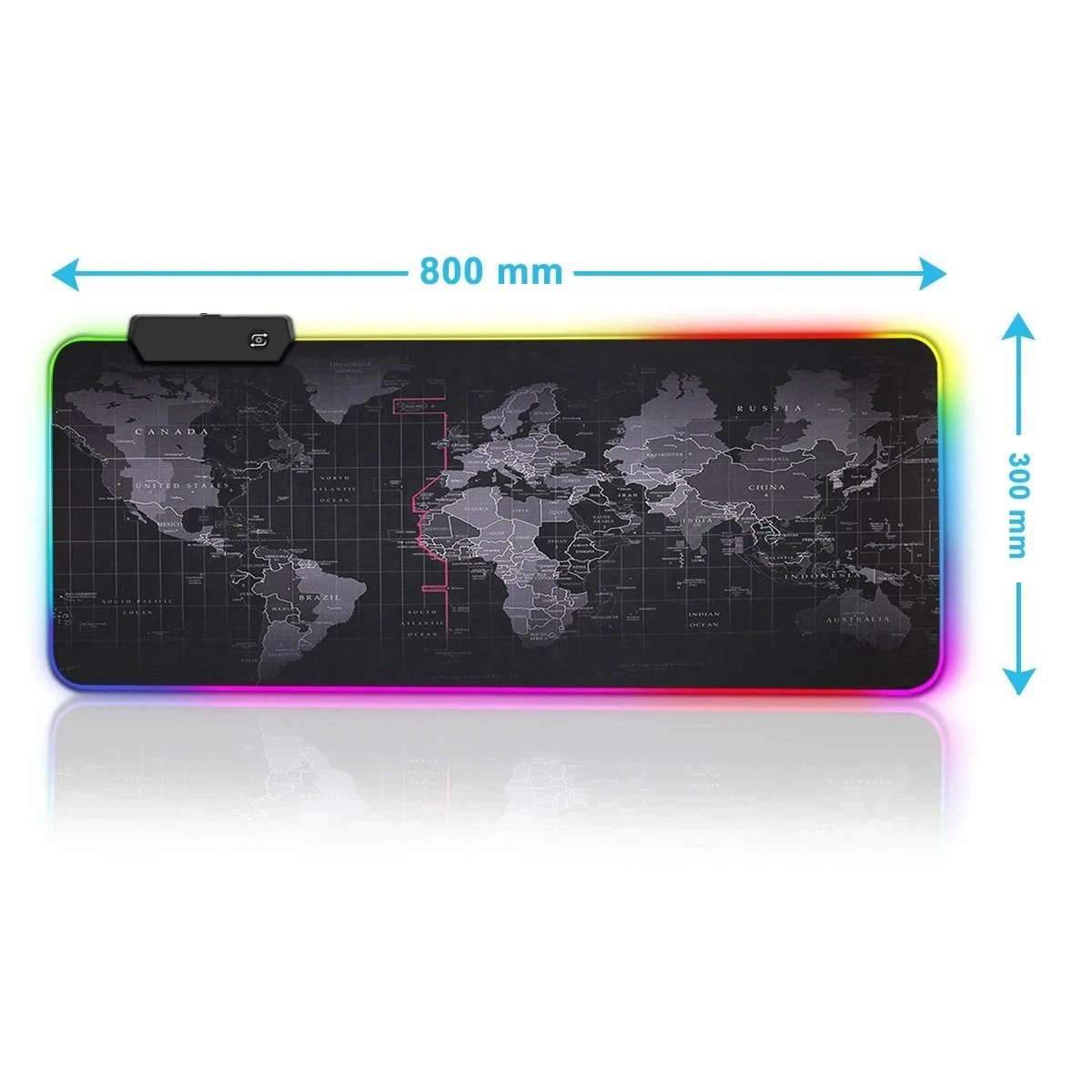 Tapis de Souris RGB XXL Carte du Monde - CrazyWorth