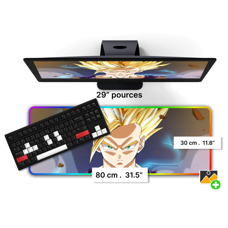 Tapis de Souris Personnalisable RGB 80x30 cm - CrazyWorth