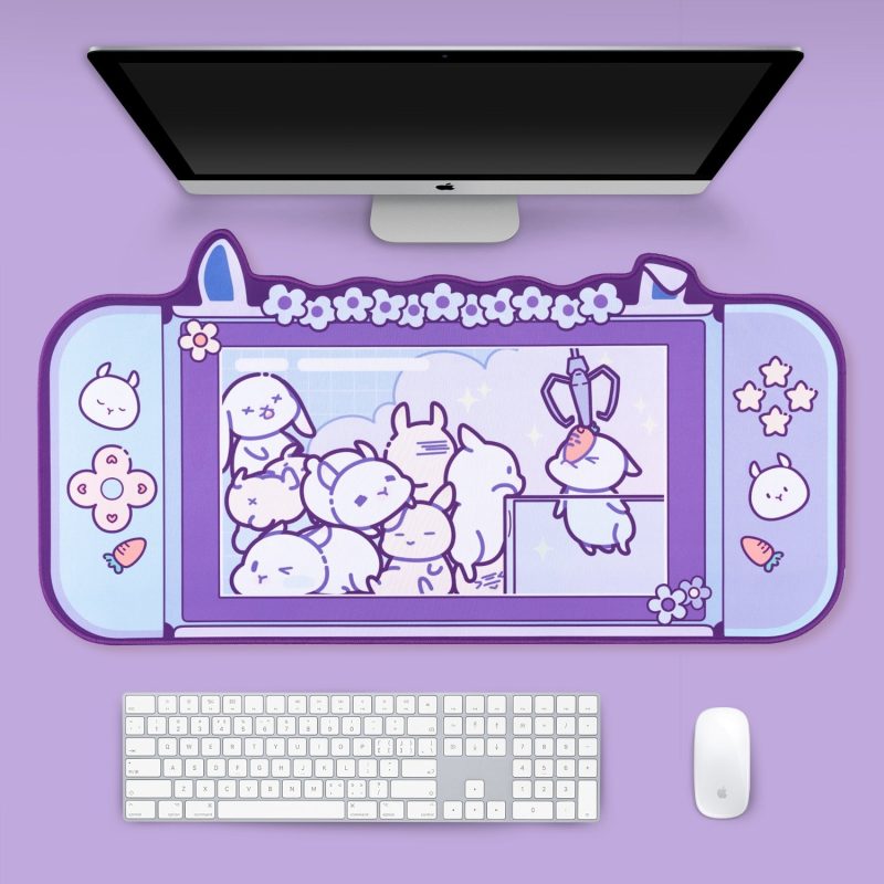 Tapis de souris XXL  Kawaii avec motif de lapin - CrazyWorth