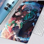 Tapis de souris Demon Slayer Nezuko et Tanjiro en rotation d'attaque - CrazyWorth