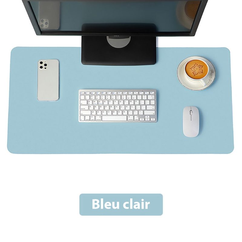Tapis de souris XXL cuir bleu clair - CrazyWorth