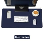 Tapis de souris XXL cuir bleu marine - CrazyWorth