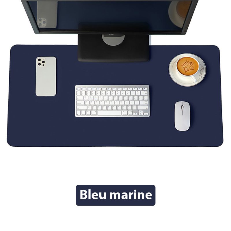 Tapis de souris XXL cuir bleu marine - CrazyWorth