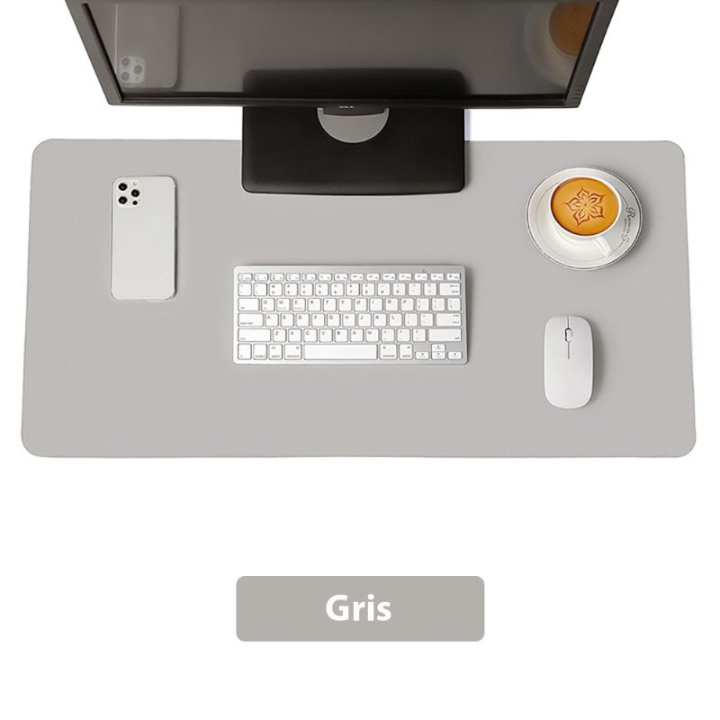 Tapis de souris XXL cuir gris - CrazyWorth