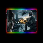 Tapis de Souris RGB XL Champ de bataille - CrazyWorth