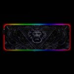 Tapis de Souris RGB XXL Lion Noir - CrazyWorth